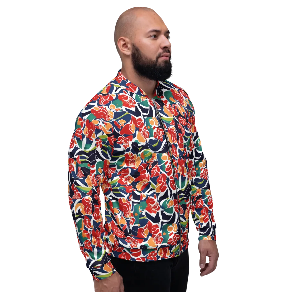 Midnight Garden on Bomber Jacket — Right