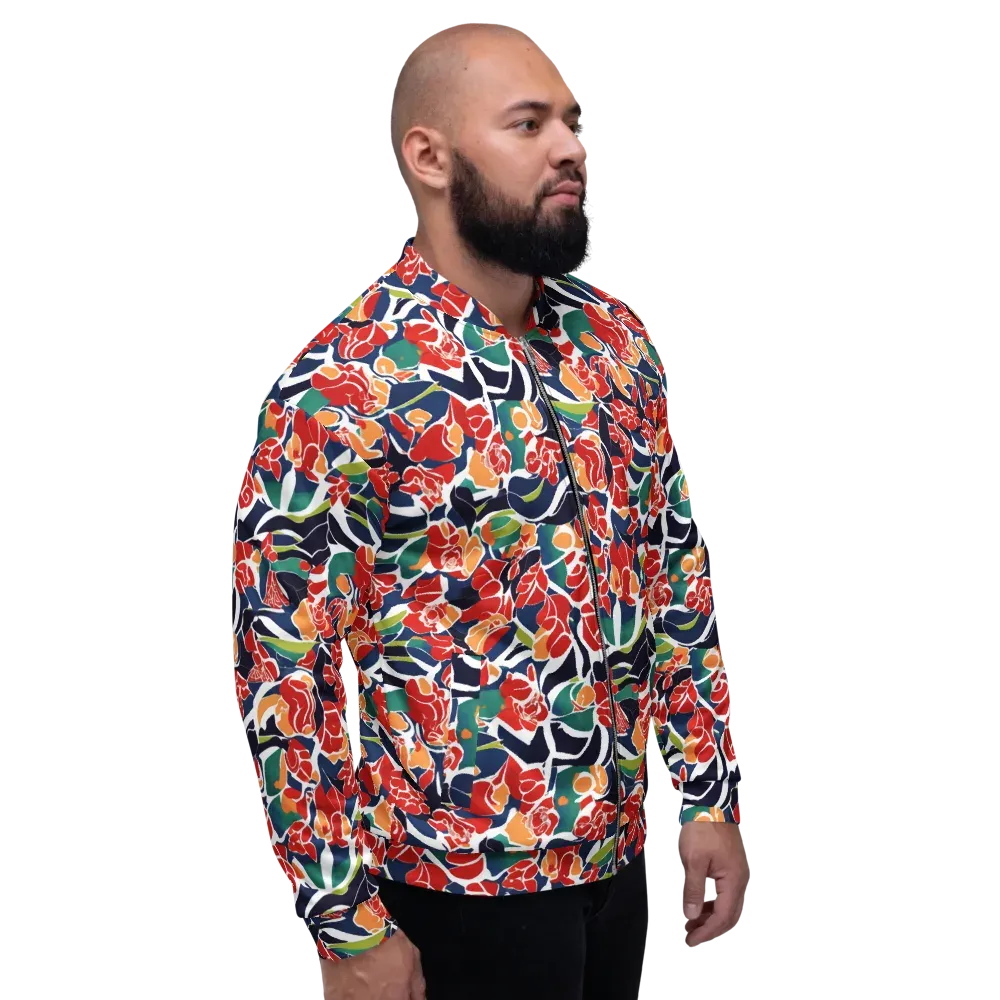 Midnight Garden on Bomber Jacket — Right