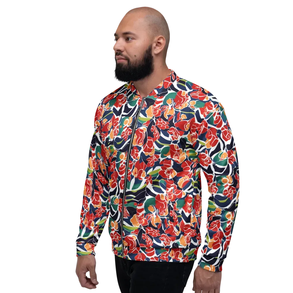 Midnight Garden on Bomber Jacket — Left