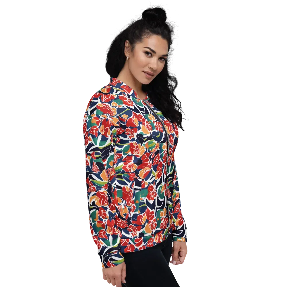 Midnight Garden on Bomber Jacket — Right