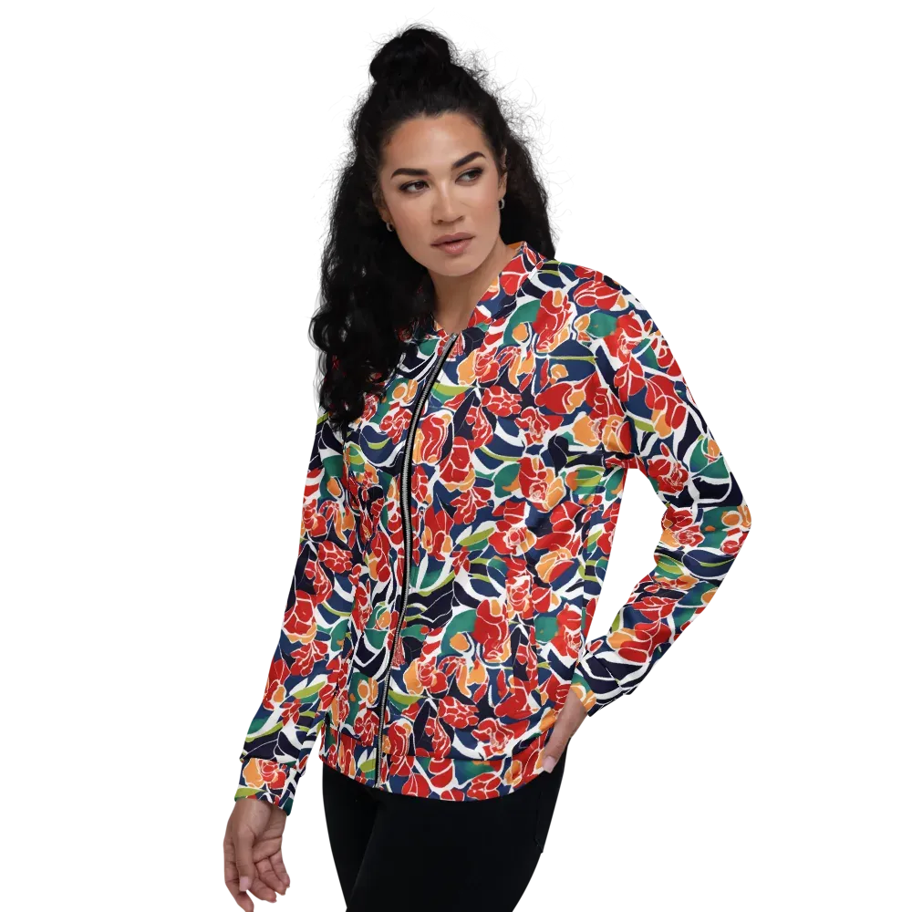 Midnight Garden on Bomber Jacket — Left