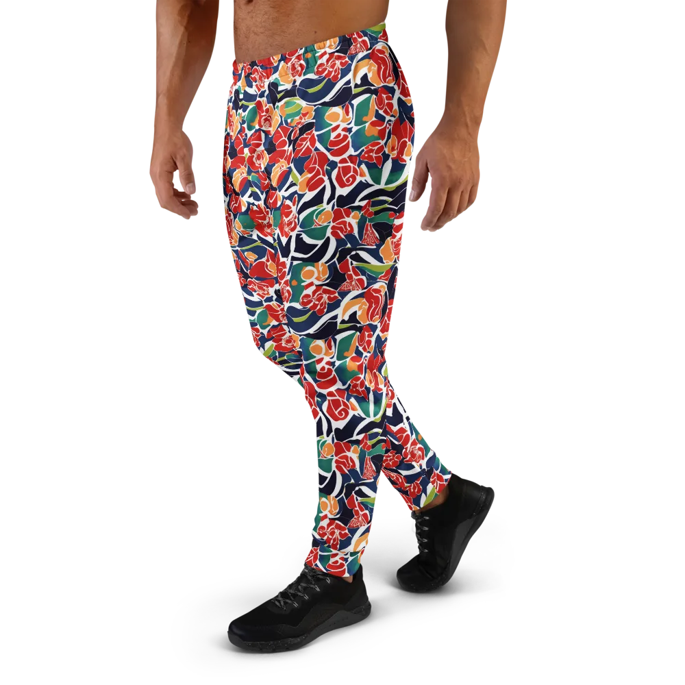 Midnight Garden on Men's Joggers — Left