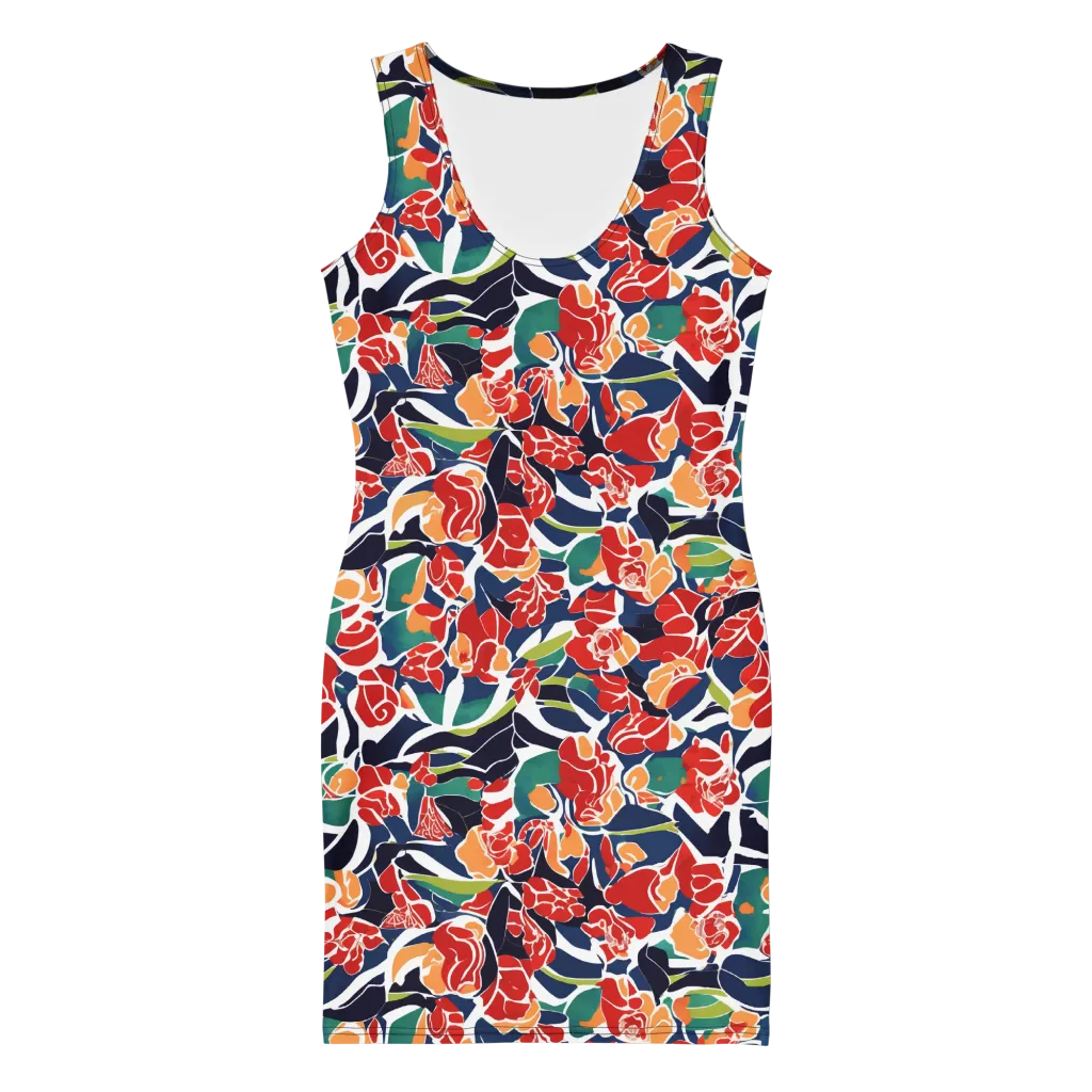 Midnight Garden on Bodycon Dress — Front
