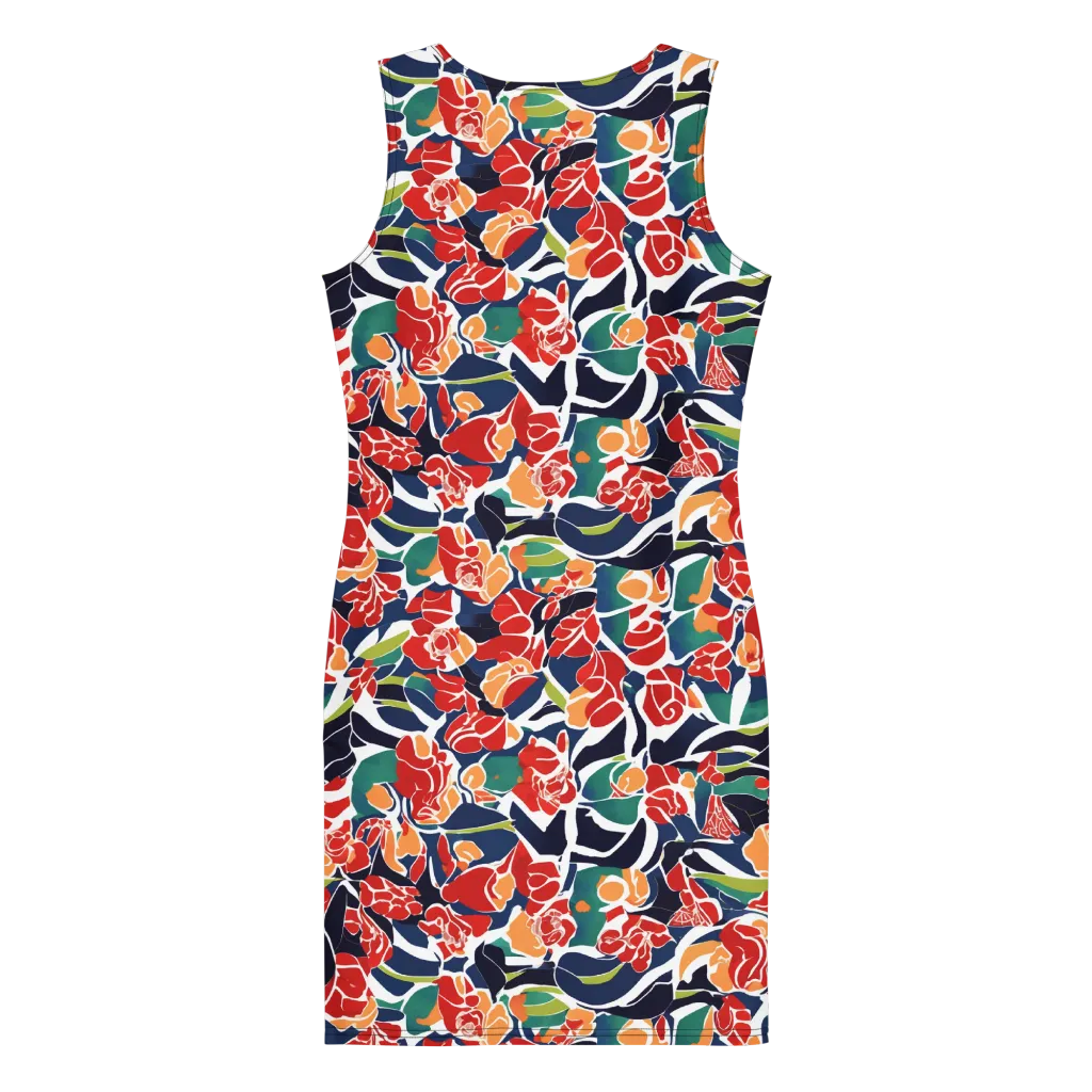 Midnight Garden on Bodycon Dress — Back