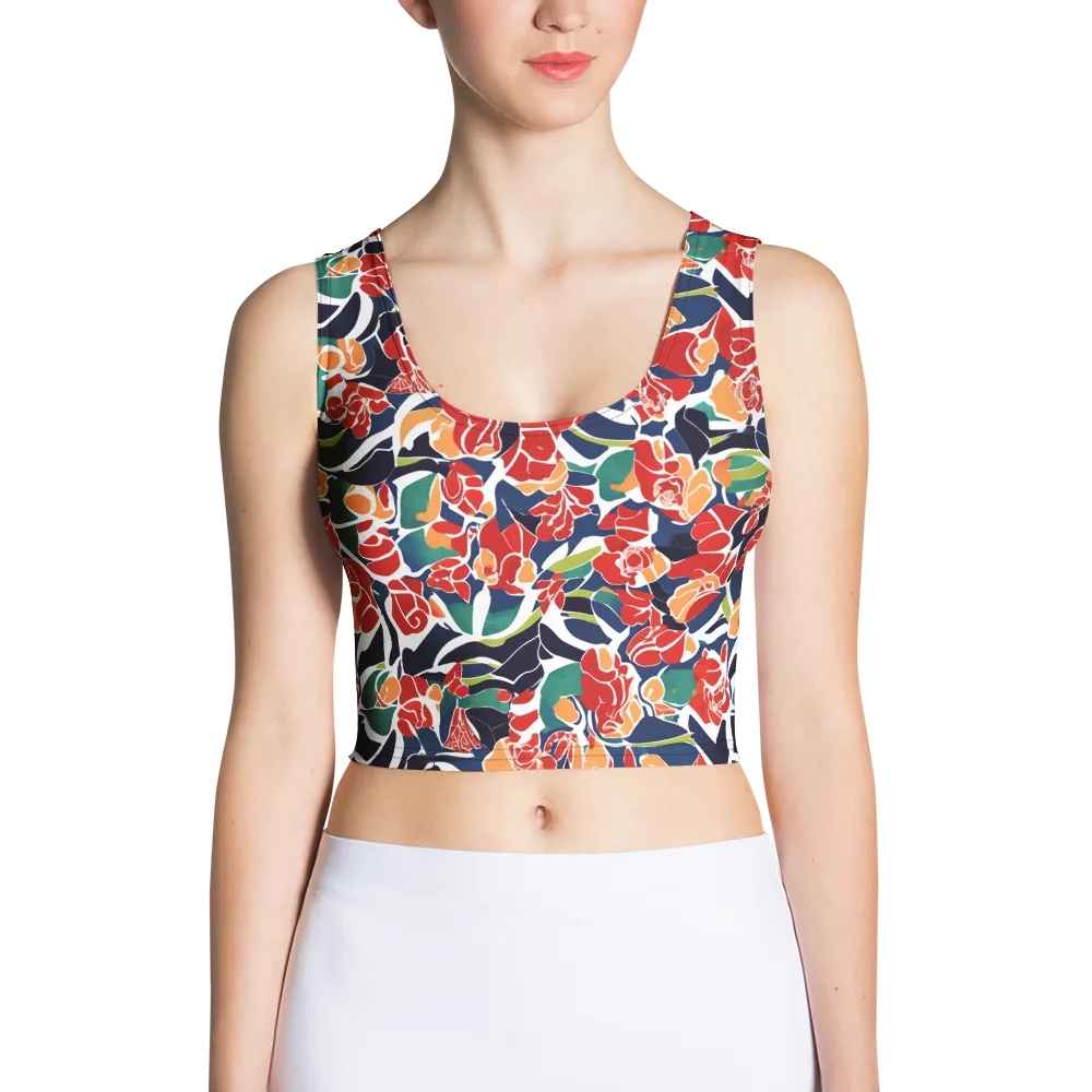 Midnight Garden on Crop Top — Front