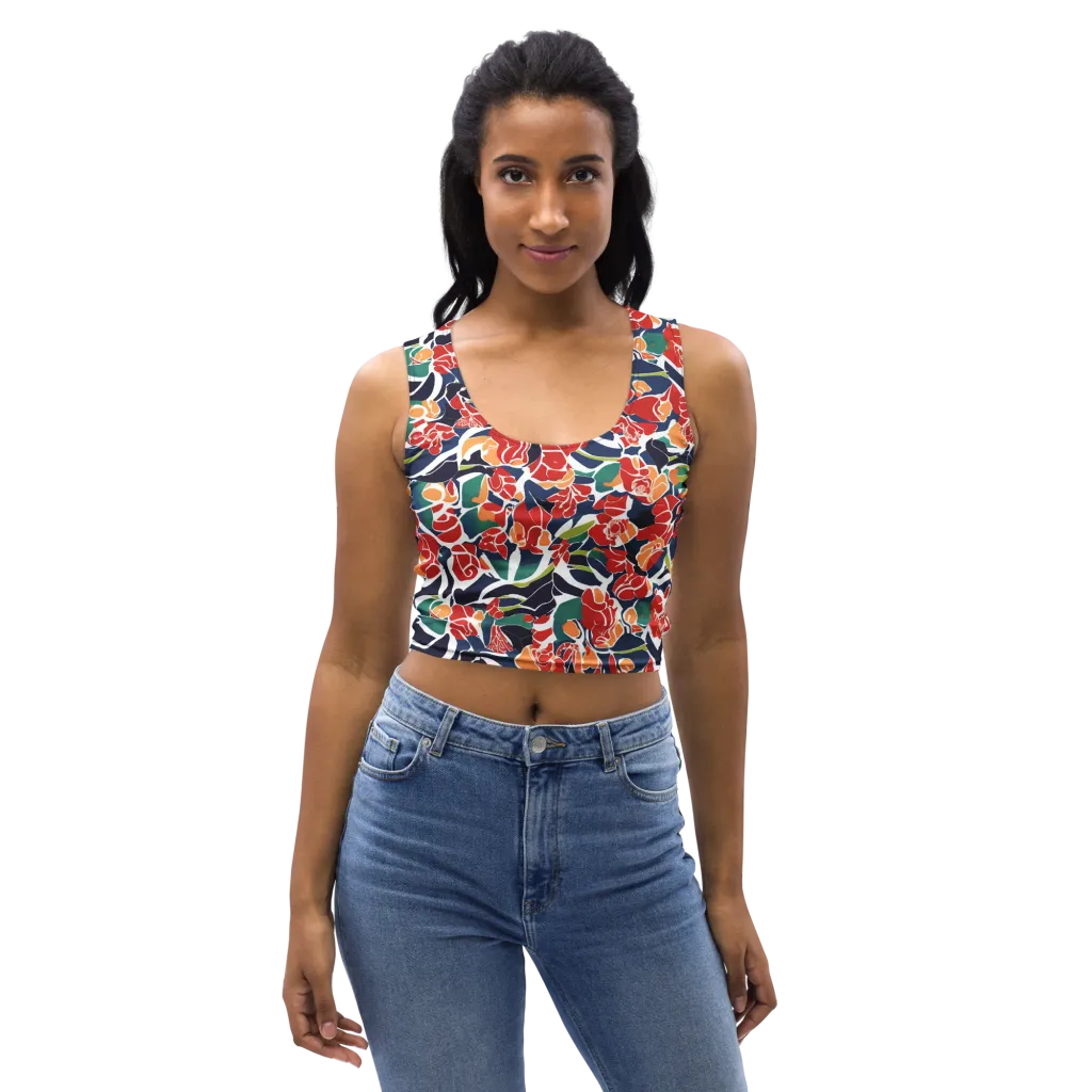 Midnight Garden on Crop Top — Front