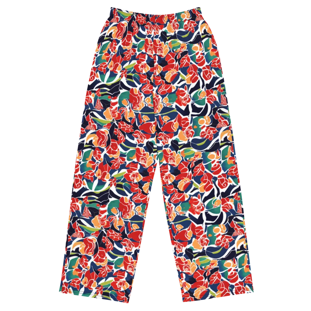 Midnight Garden on Wide-Leg Pants — Front