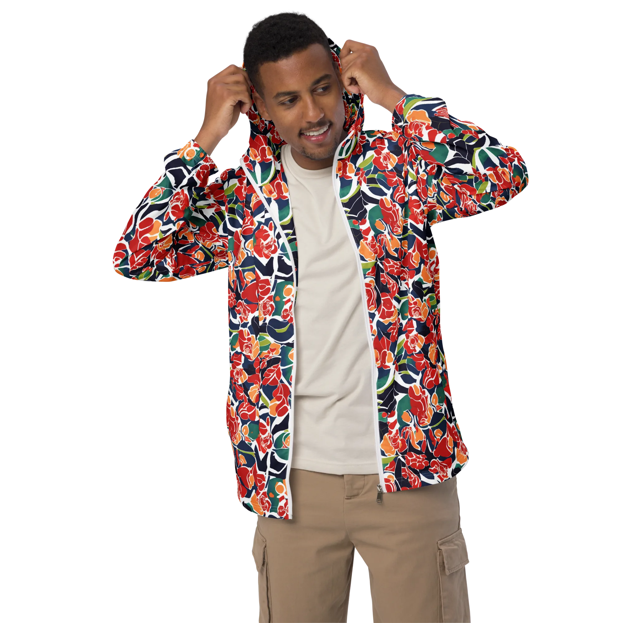 Midnight Garden on Men's Windbreaker — Front