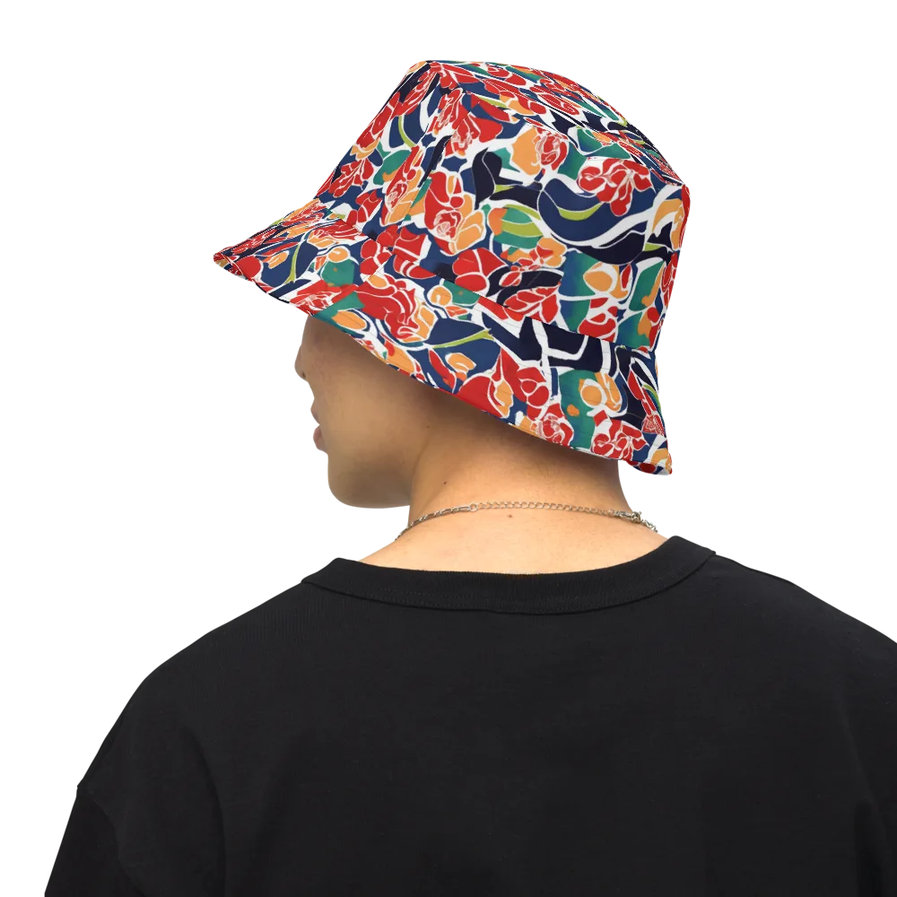 Midnight Garden on Reversible Bucket Hat — Back Inside