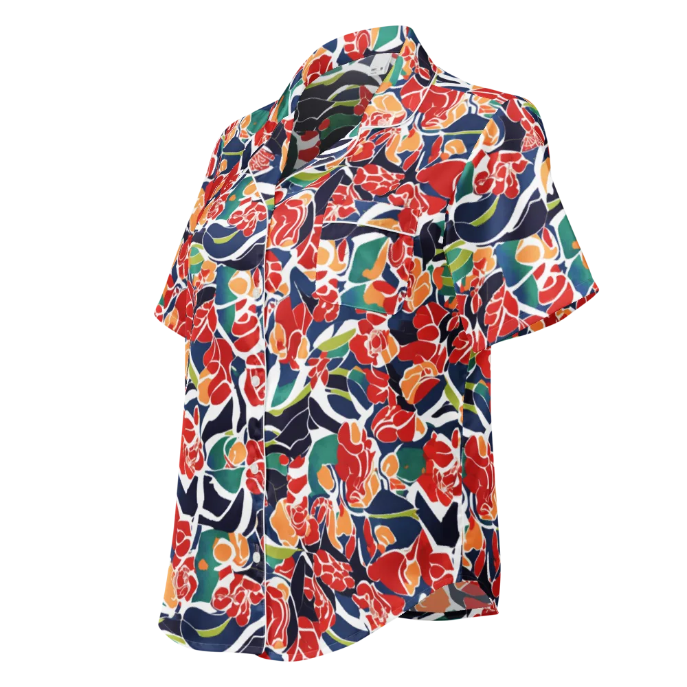 Midnight Garden on Women's Short Sleeve Pajama Top — Left Front