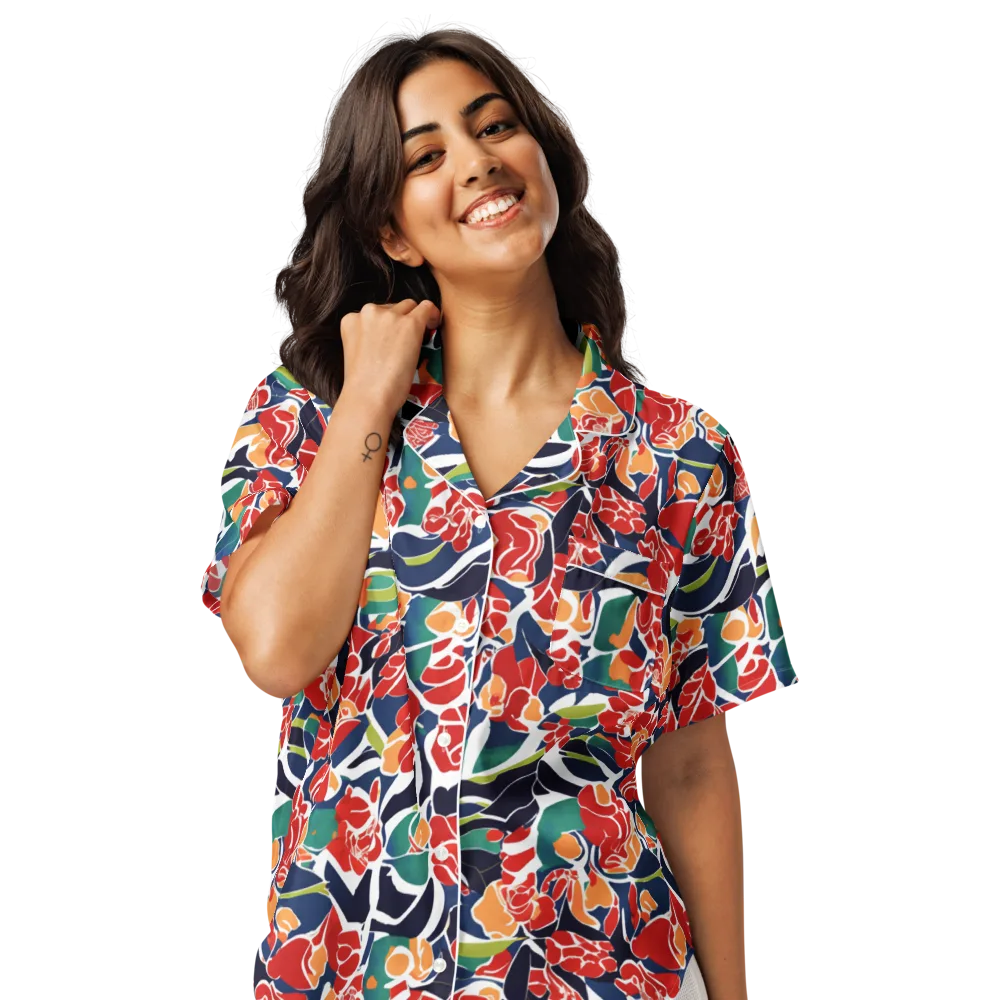 Midnight Garden on Women's Short Sleeve Pajama Top — Front