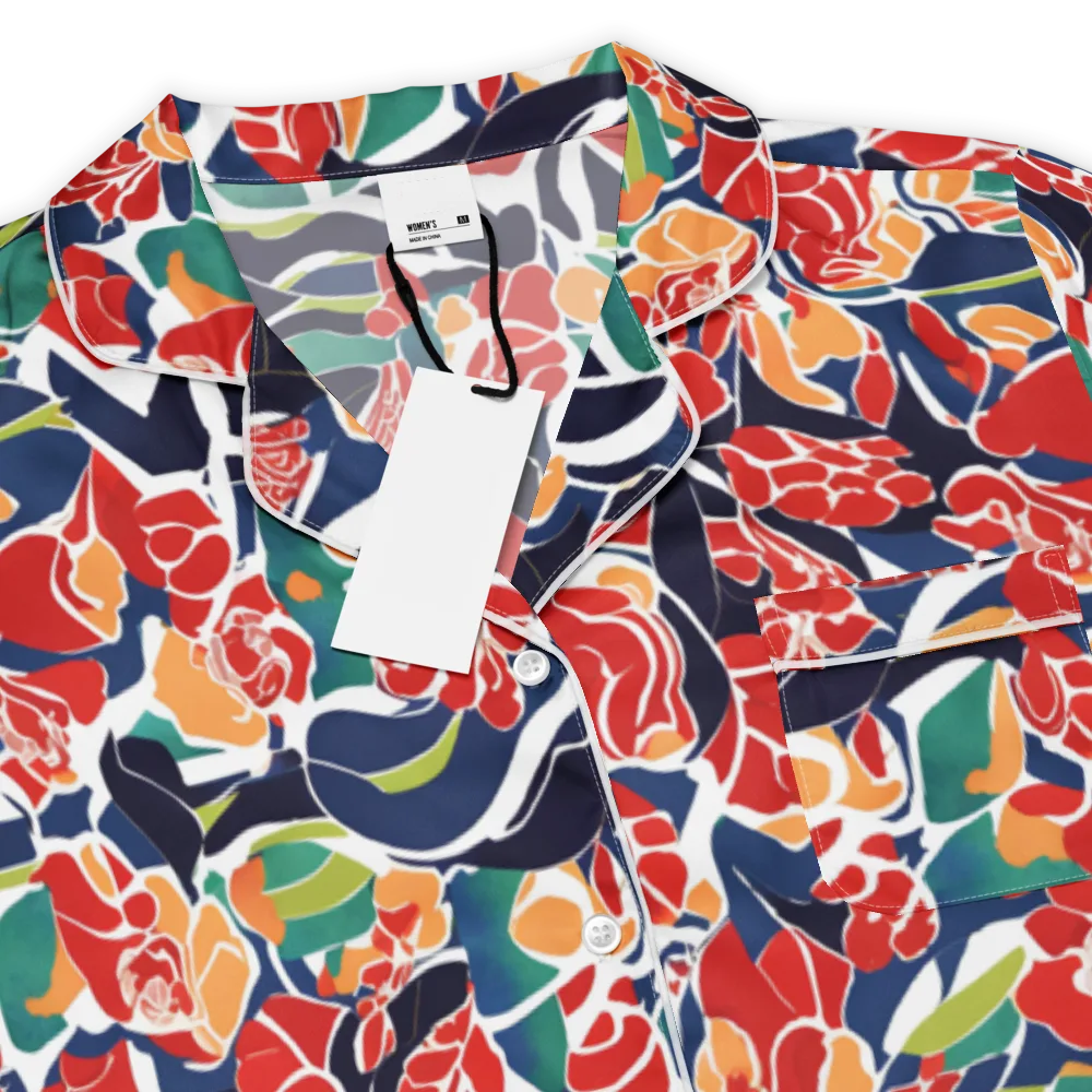 Midnight Garden on Women's Short Sleeve Pajama Top — Product details