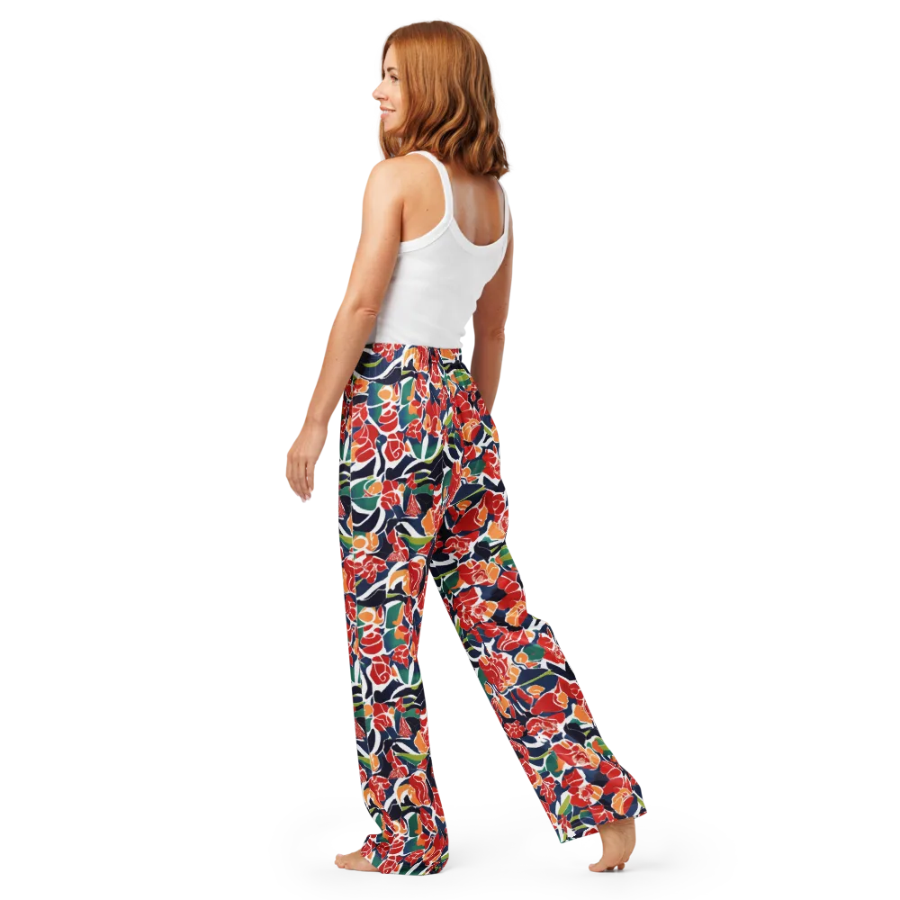 Midnight Garden on Women's Pajama Pants — Back
