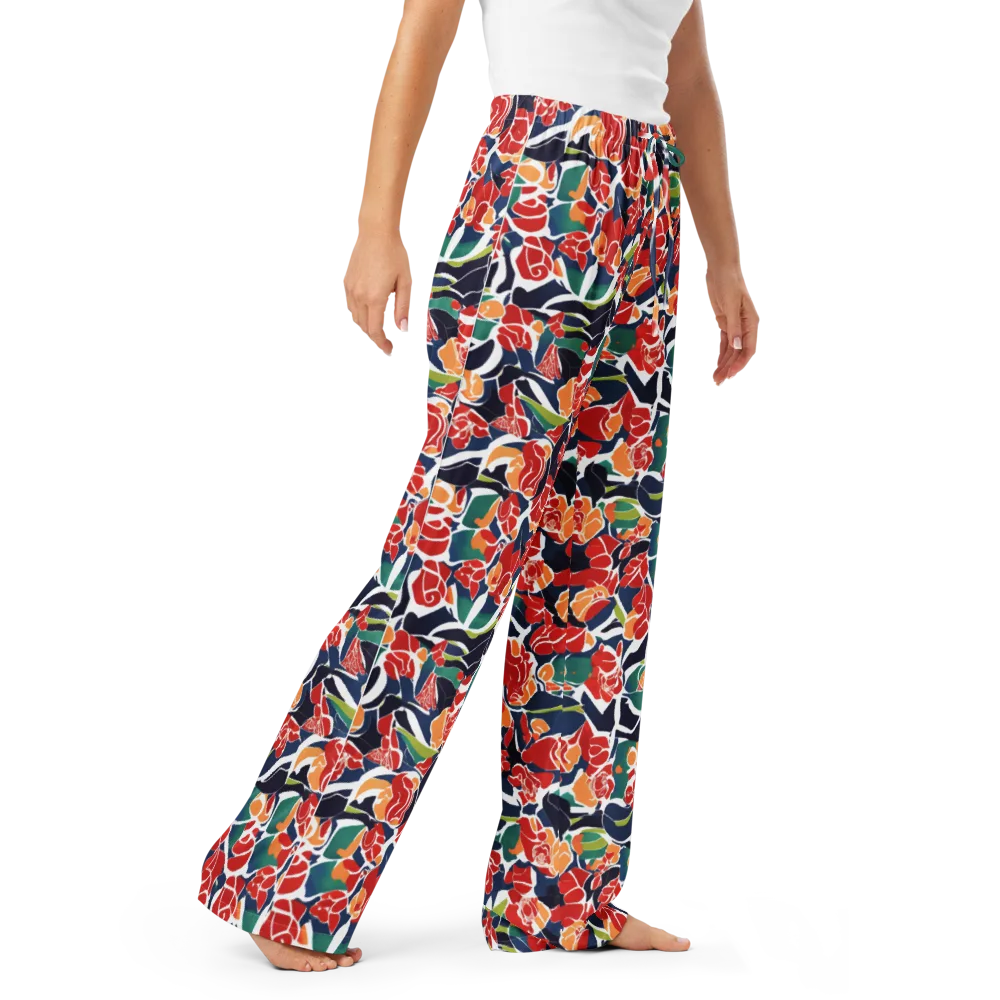 Midnight Garden on Women's Pajama Pants — Right Front