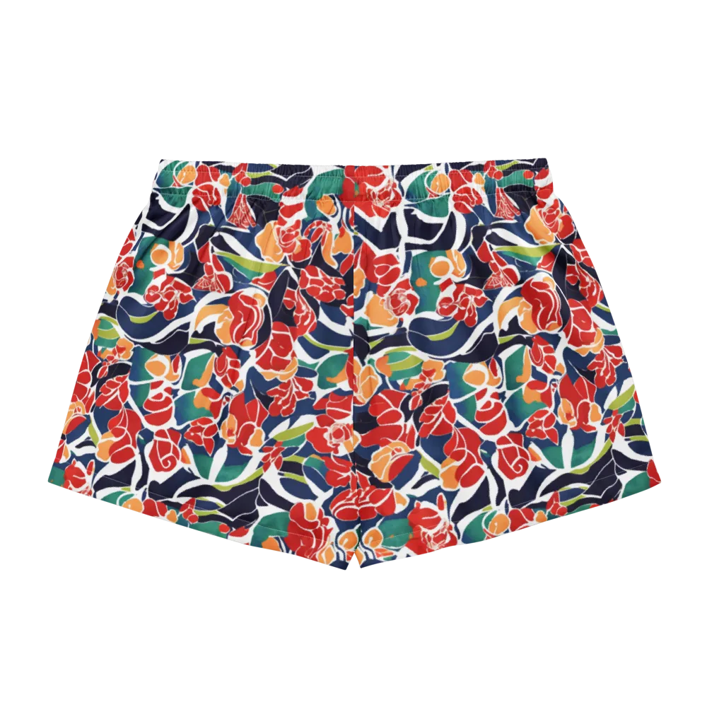 Midnight Garden on Women's Pajama Shorts — Back