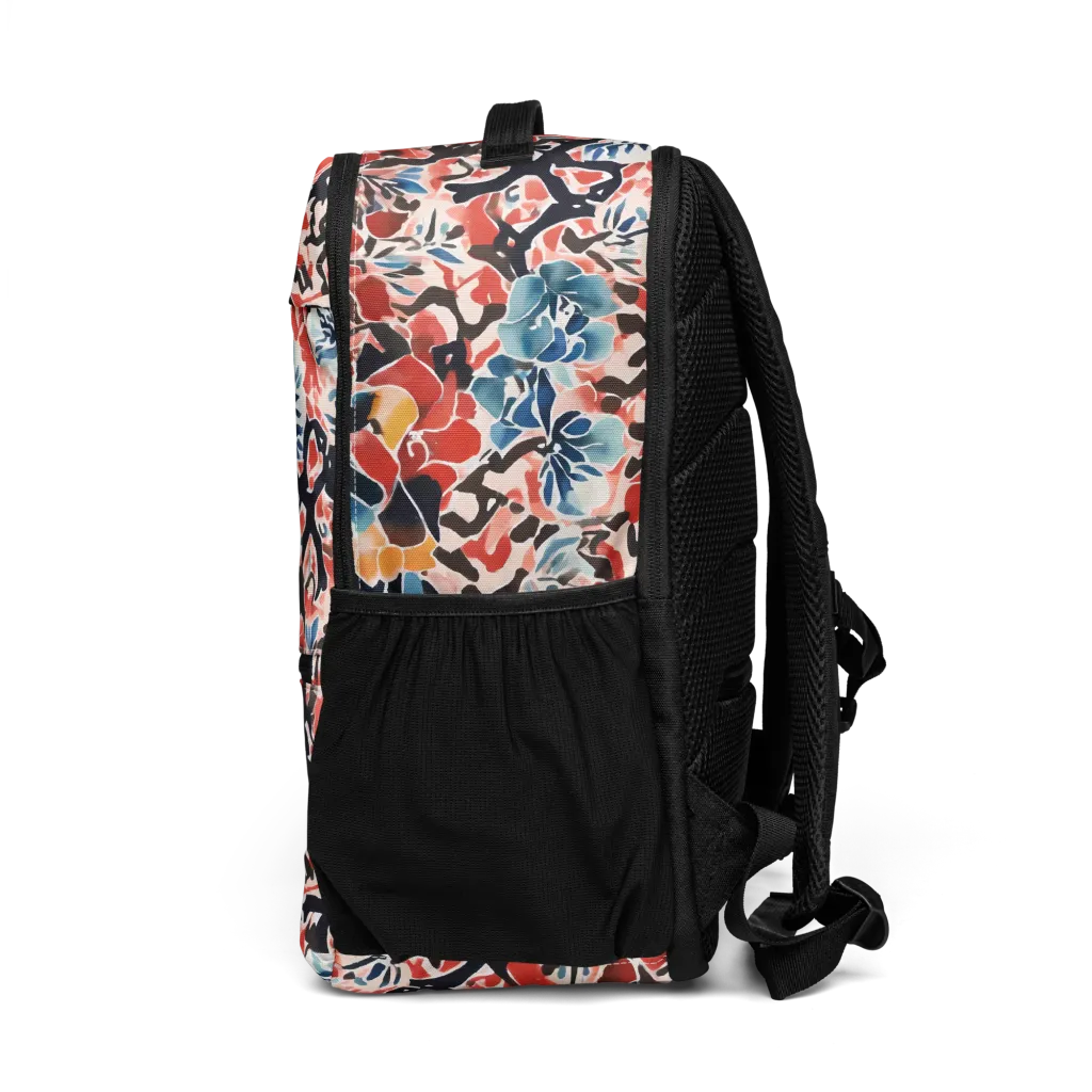 Crimson Brushwork on Utility Backpack — Left