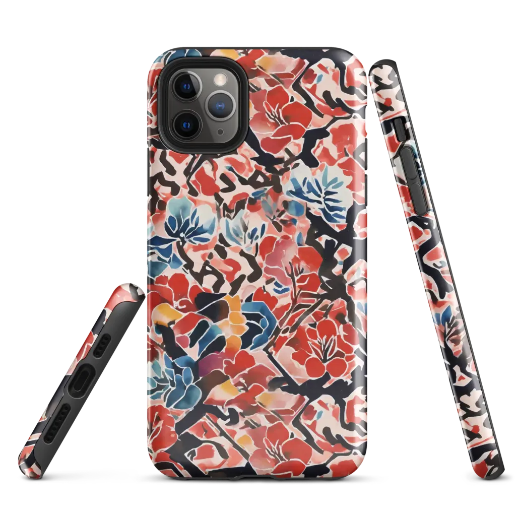 Crimson Brushwork on Tough Case for iPhone® — Front