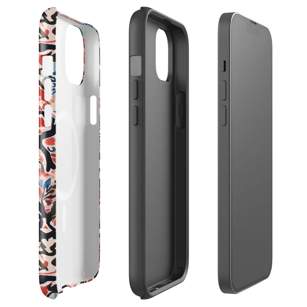 Crimson Brushwork on MagSafe Tough Case for iPhone® — Front