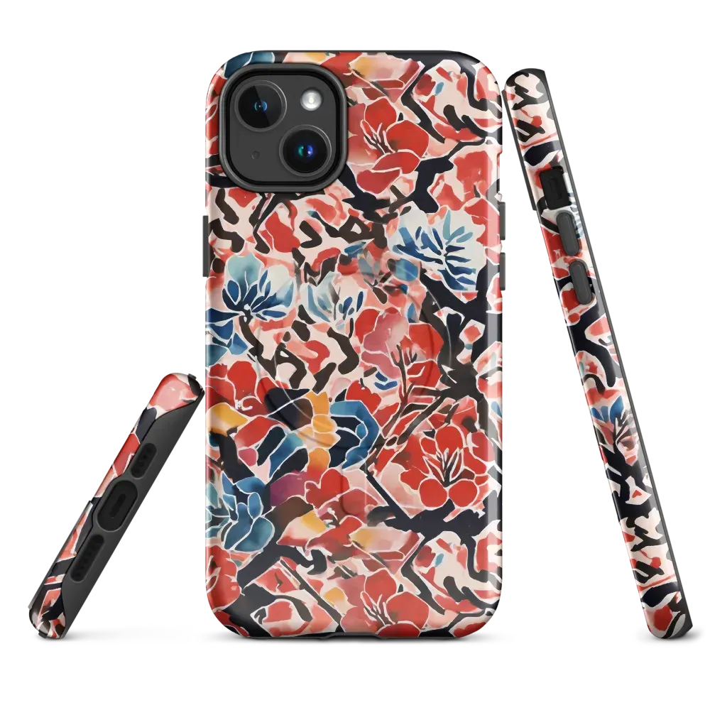 Crimson Brushwork on MagSafe Tough Case for iPhone® — Front