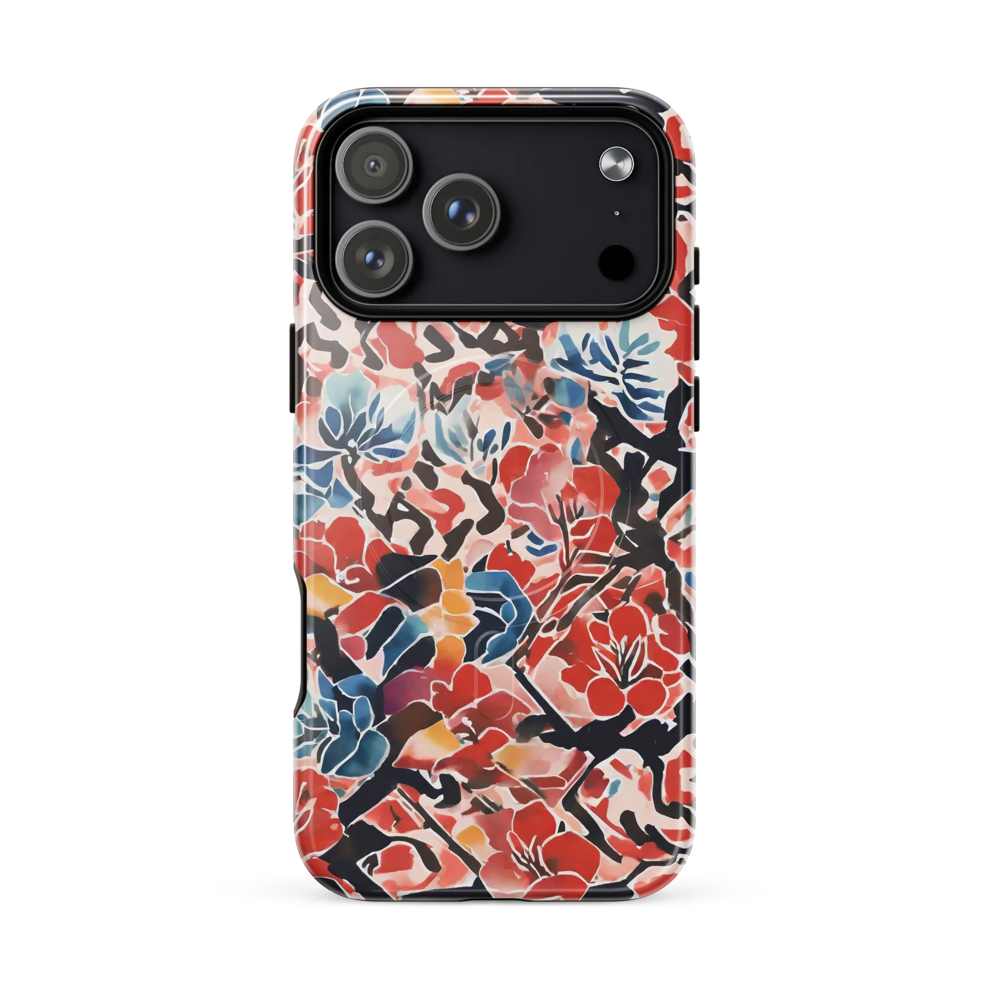 Crimson Brushwork on MagSafe Tough Case for iPhone® — Front