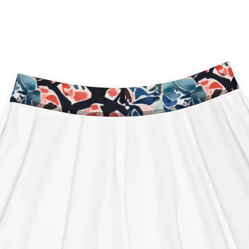 Crimson Brushwork on Skater Skirt — Product details