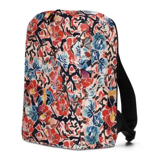 Crimson Brushwork — Minimalist Backpack