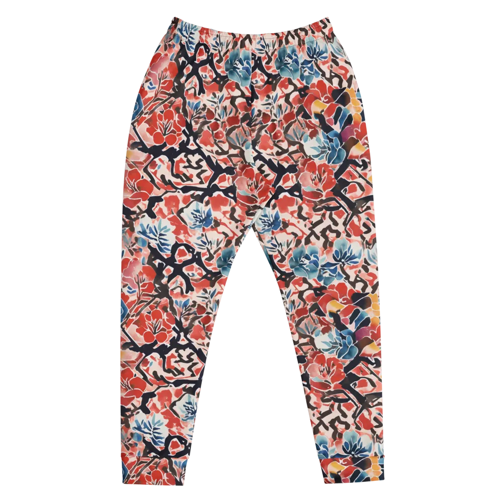 Crimson Brushwork on Men's Joggers — Front
