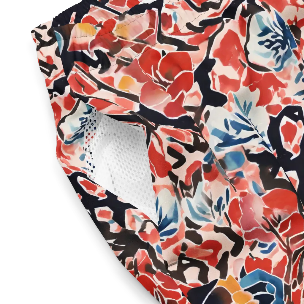 Crimson Brushwork on Swim Trunks — Product details 2