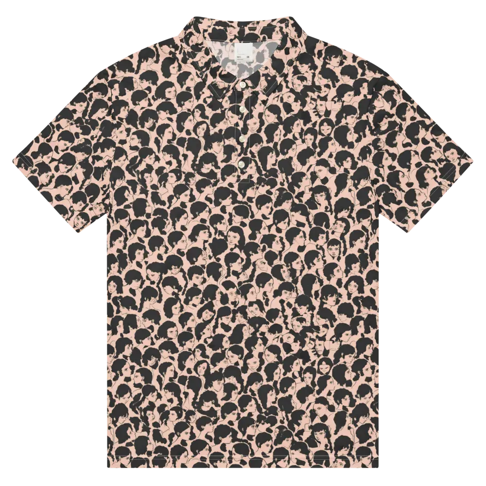 Many Faces on Men's Slim Fit Polo Shirt — Front