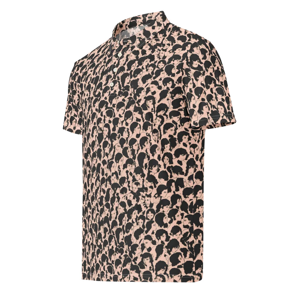 Many Faces on Men's Slim Fit Polo Shirt — Left Front