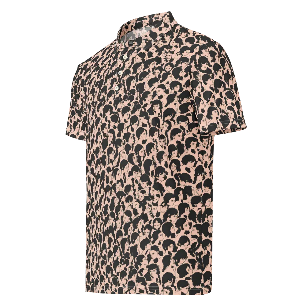 Many Faces on Men's Slim Fit Polo Shirt — Left Front