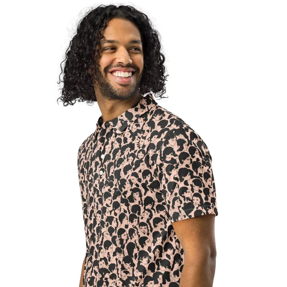 Many Faces on Men's Slim Fit Polo Shirt — Left Front