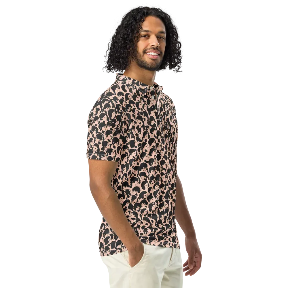 Many Faces on Men's Slim Fit Polo Shirt — Right Front