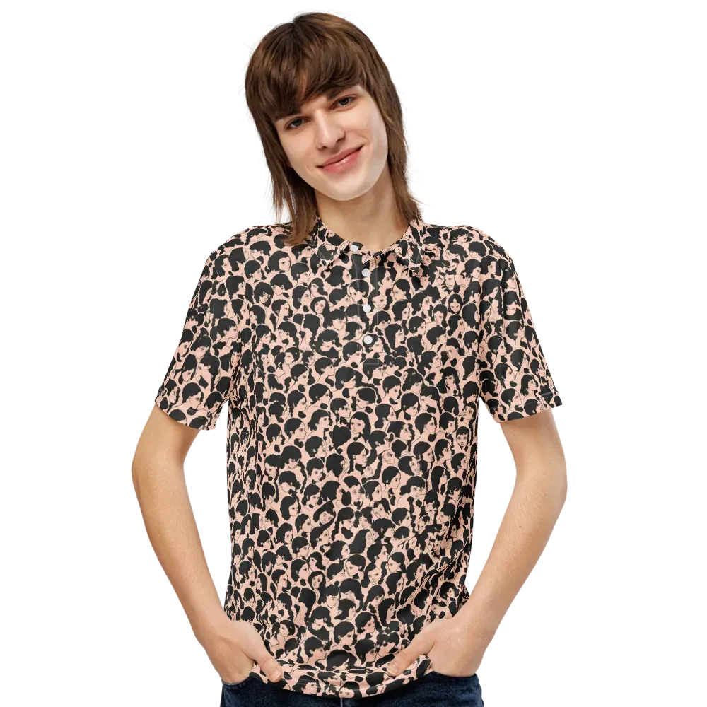 Many Faces on Men's Slim Fit Polo Shirt — Front