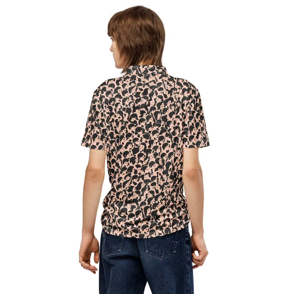 Many Faces on Men's Slim Fit Polo Shirt — Back