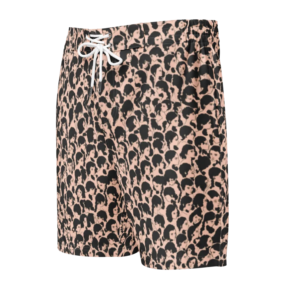 Many Faces on Men's Board Shorts — Front