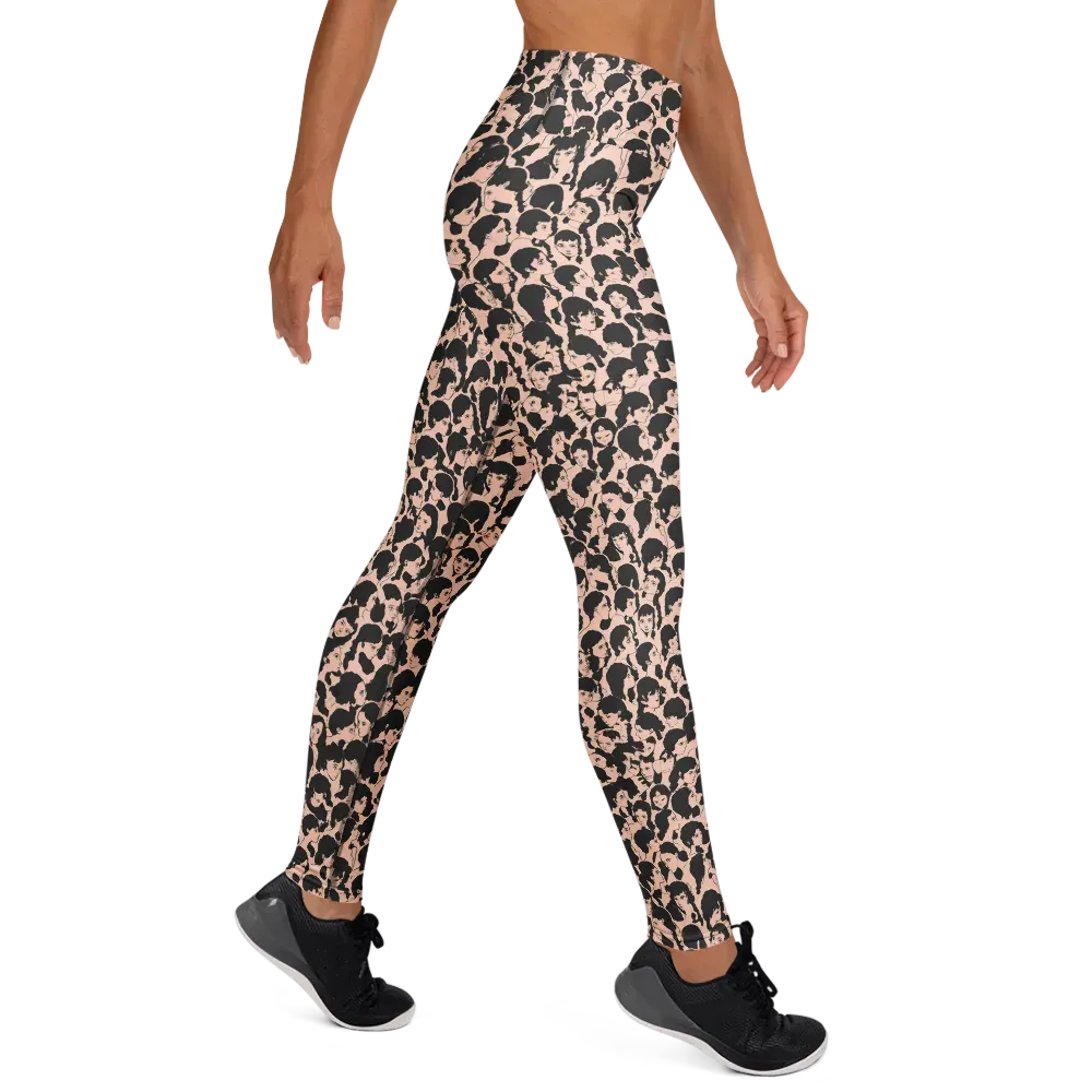 Many Faces on Yoga Leggings — Right