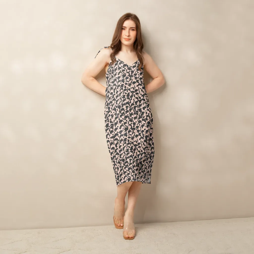 Many Faces on Slip Dress — Front