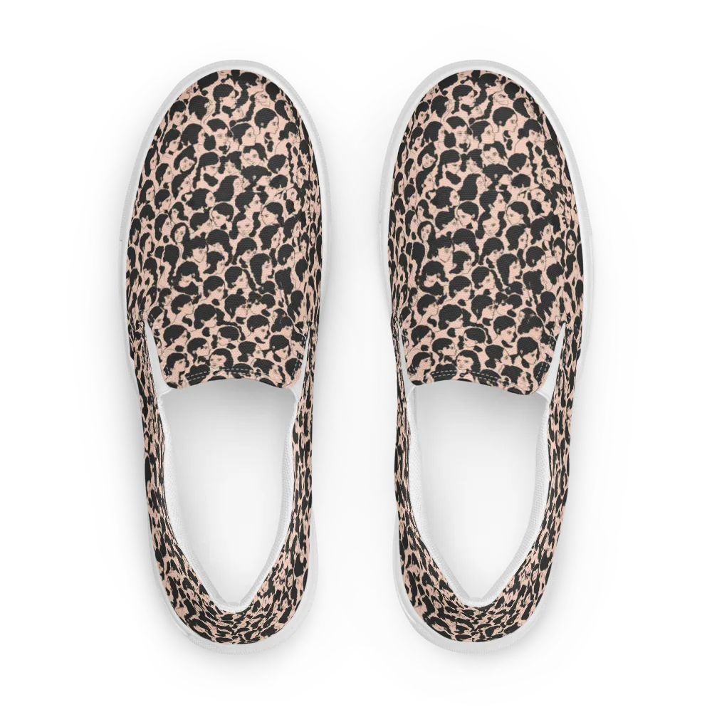 Many Faces on Women's Slip-On Canvas Shoes — Front