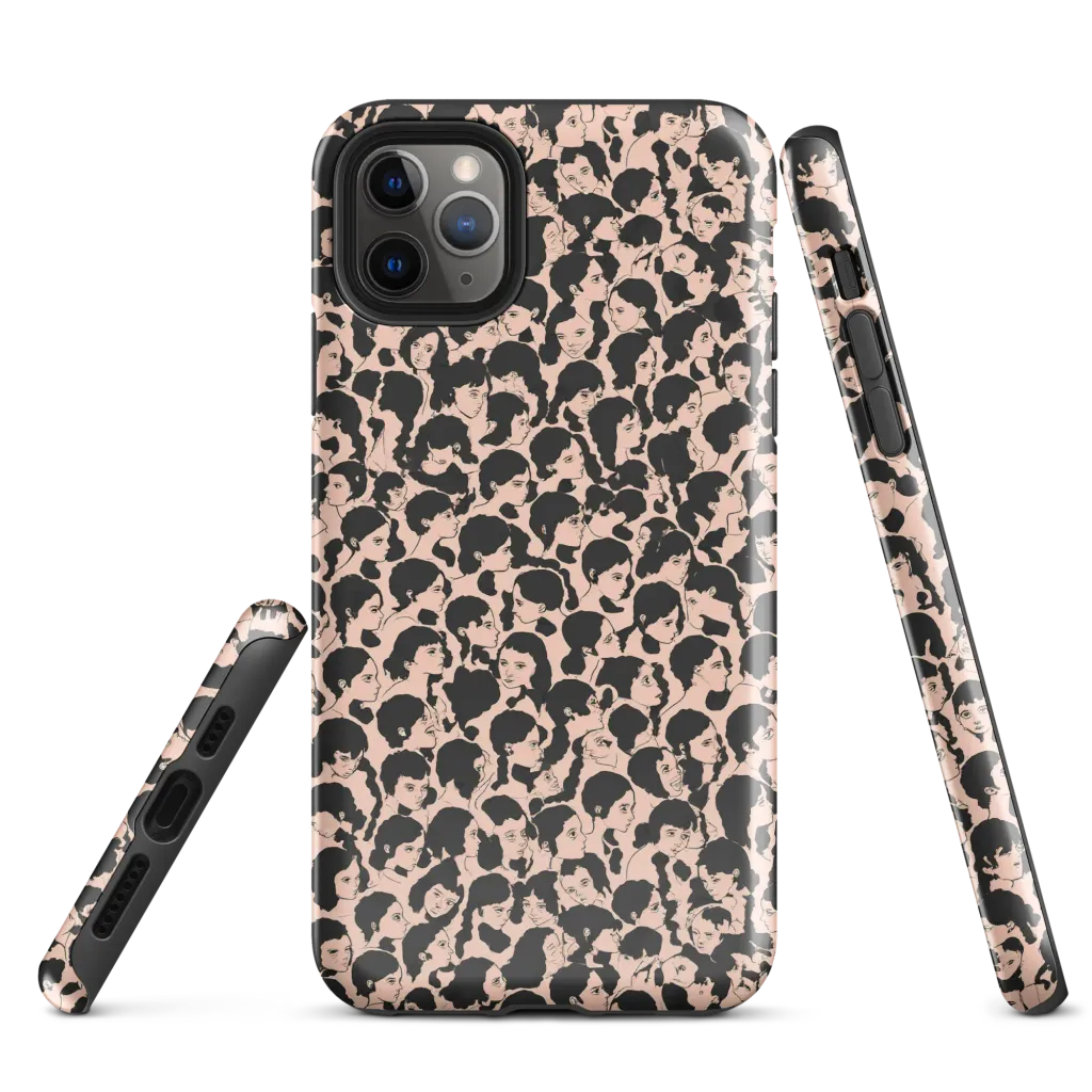 Many Faces on Tough Case for iPhone® — Front