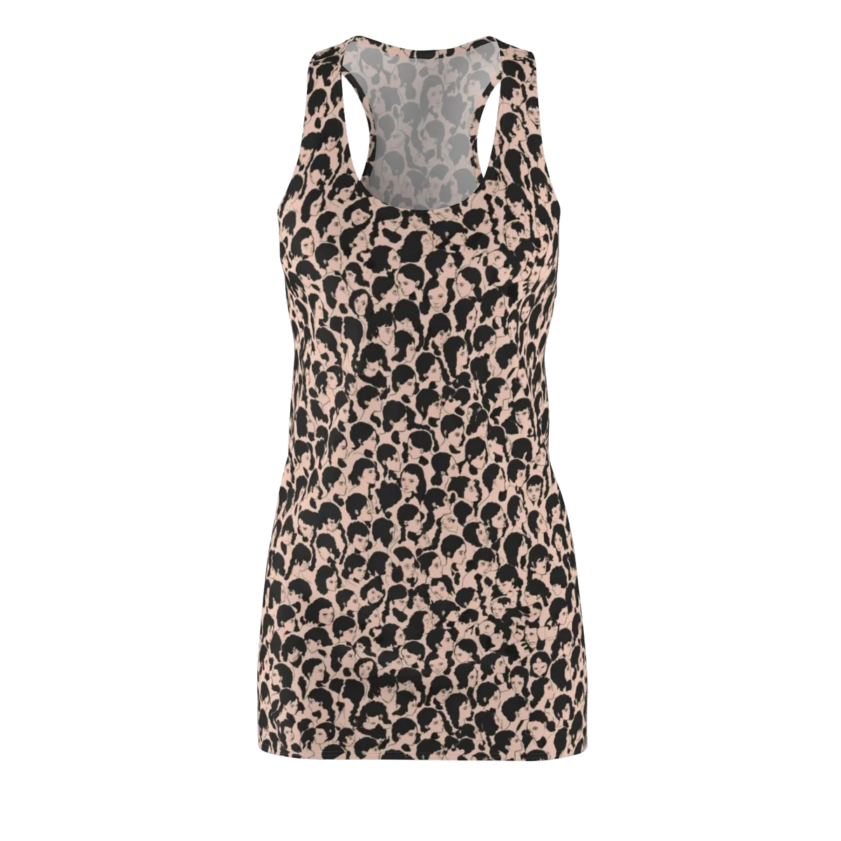 Many Faces on Racerback Dress — Front
