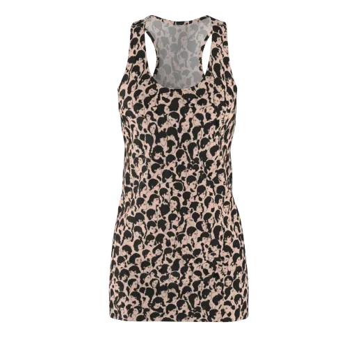 Many Faces on a Racerback Dress