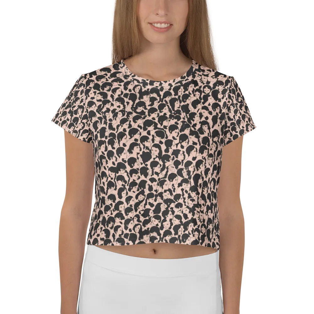 Many Faces on Crop Tee — Front