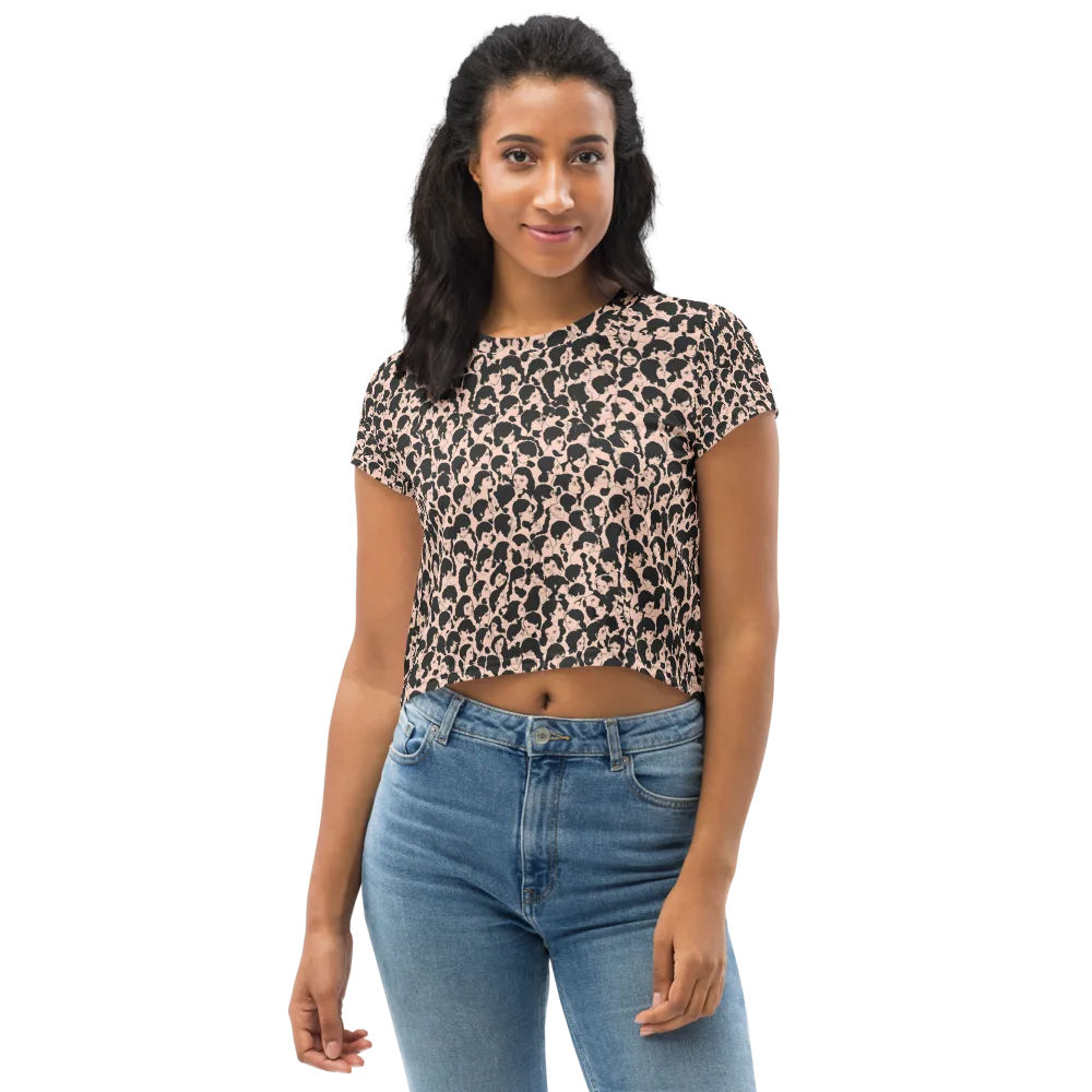 Many Faces on Crop Tee — Front