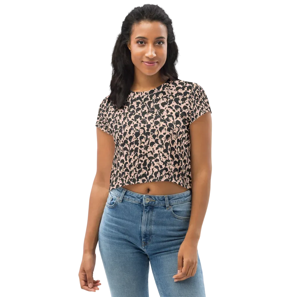 Many Faces on Crop Tee — Front