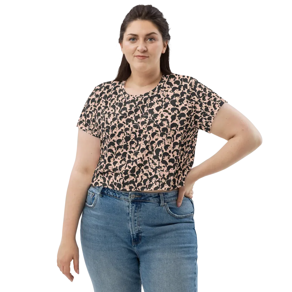 Many Faces on Crop Tee — Front