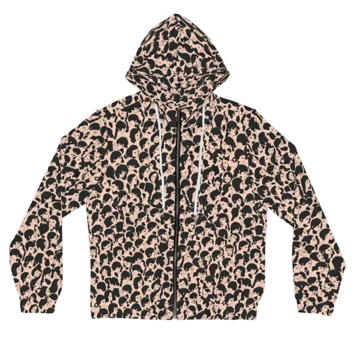 Many Faces on a Women's Full-Zip Hoodie