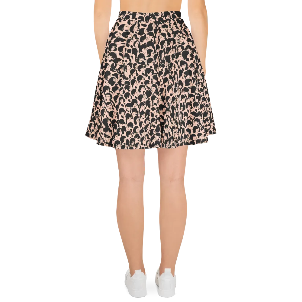 Many Faces on Skater Skirt — Back