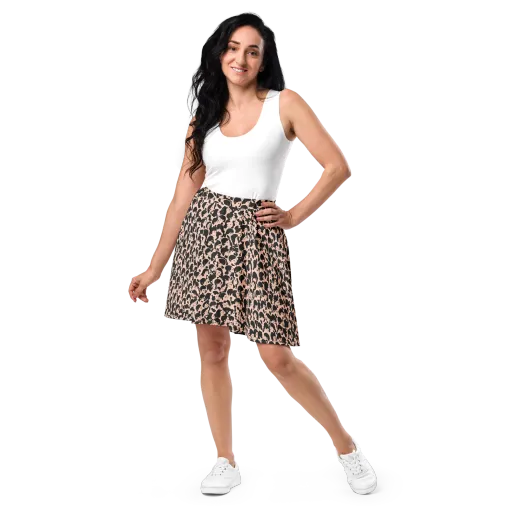 Many Faces on a Skater Skirt