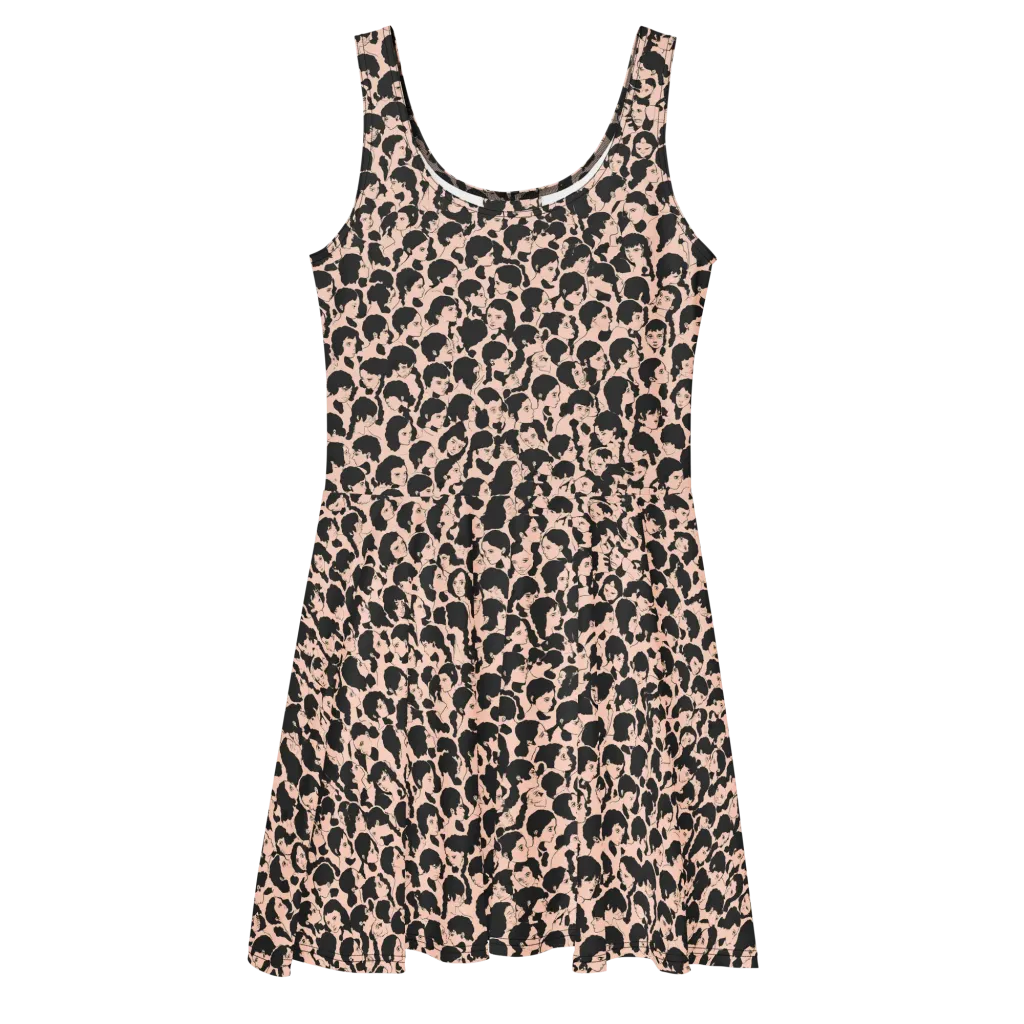 Many Faces on Skater Dress — Front